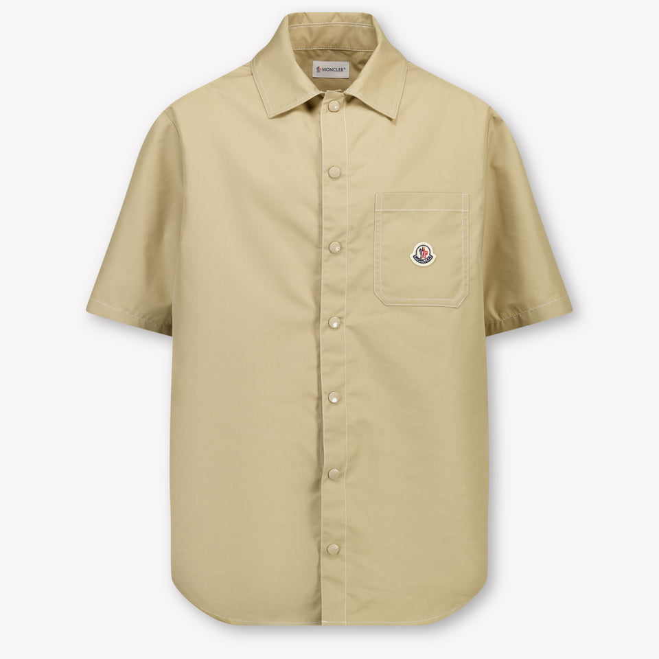 Moncler Kids Boys Blouse In Beige