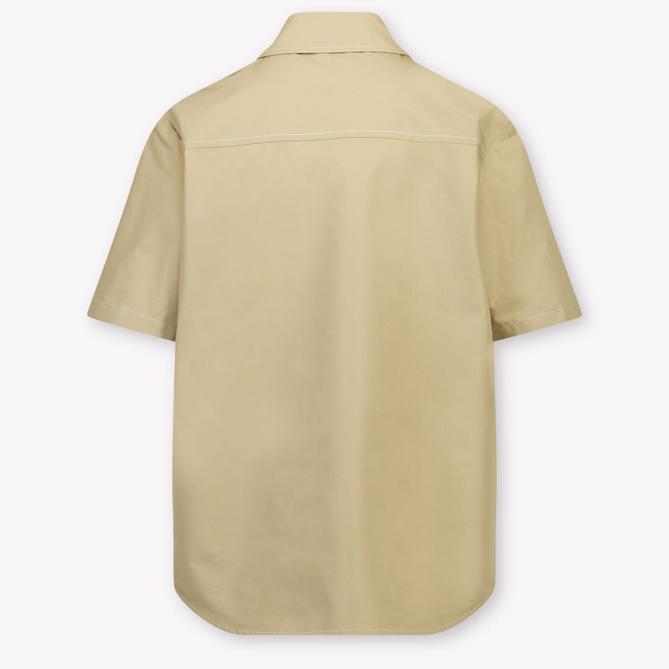 Moncler Kids Boys Blouse In Beige