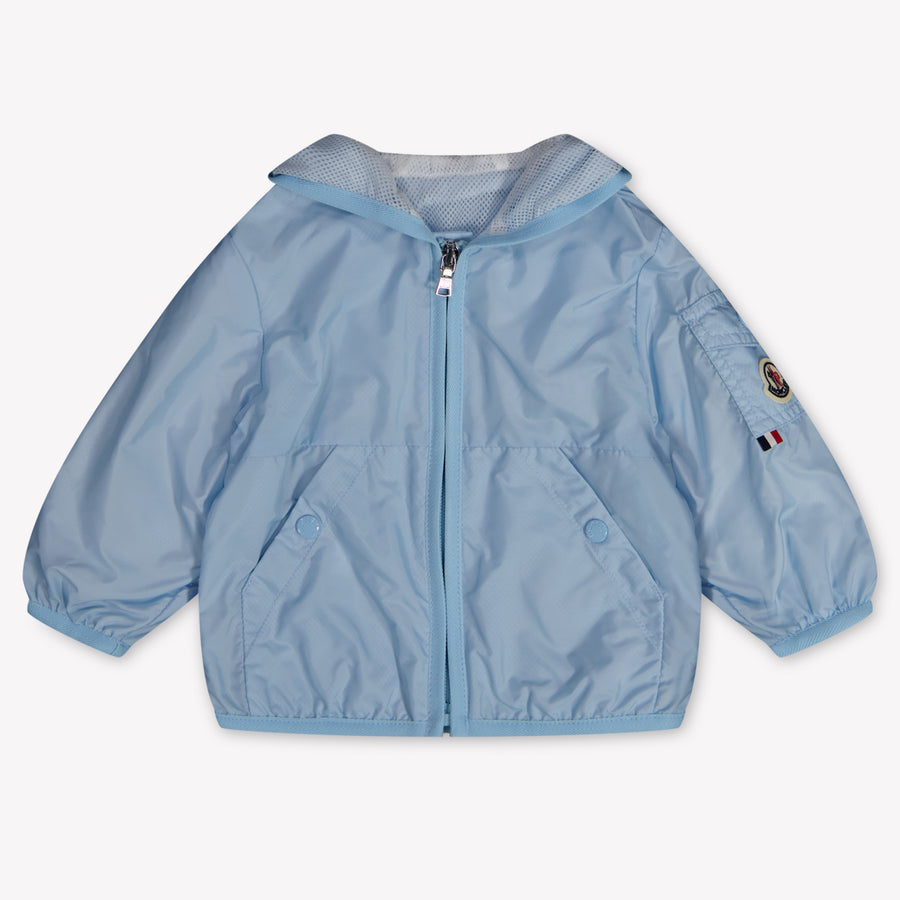Moncler Songu Baby Jongens Zomerjas In Licht Blauw