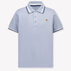 Moncler Kids Boys Polo In Light Blue