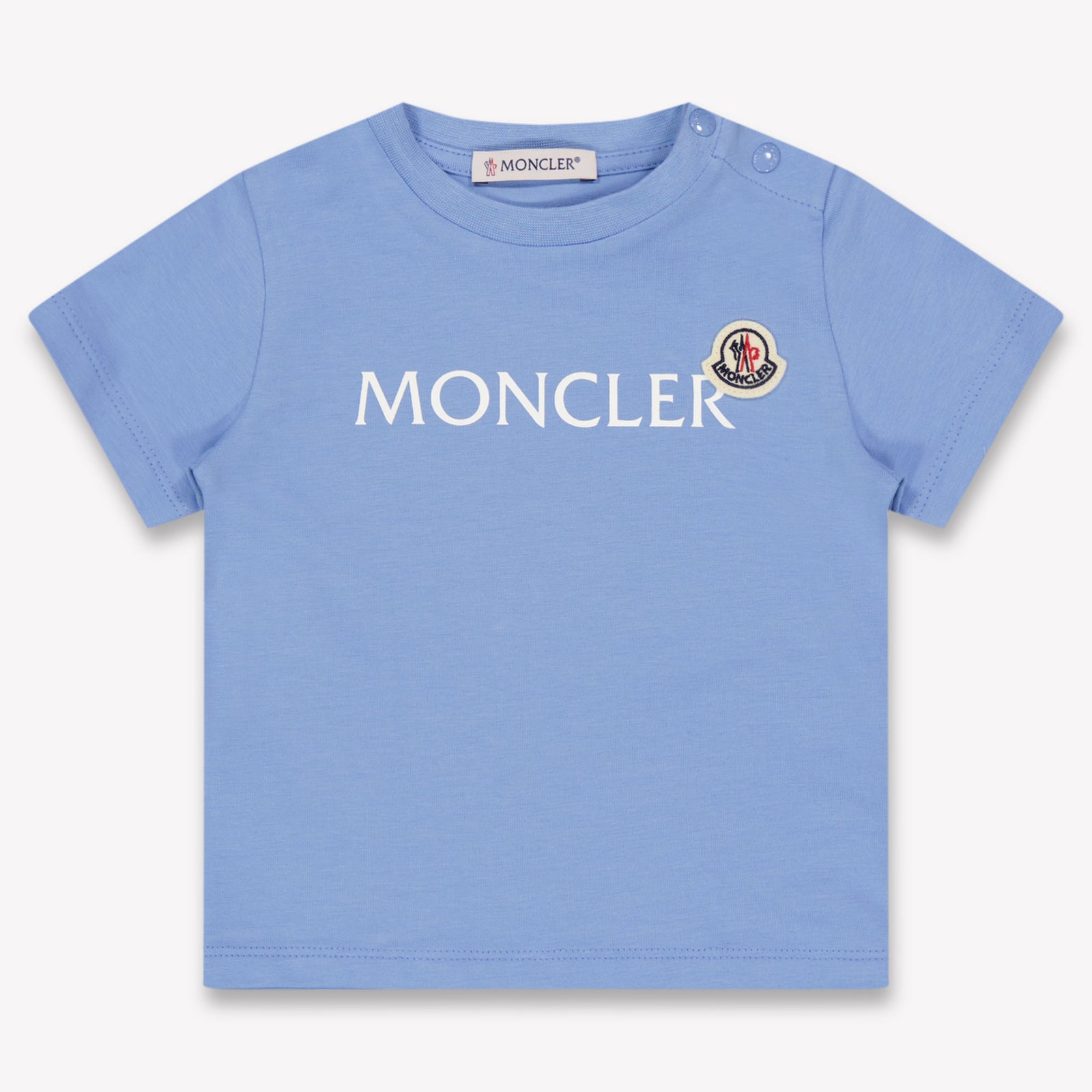 Moncler Baby Jongens T-Shirt In Licht Blauw