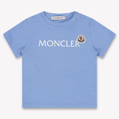 Moncler Baby Jongens T-Shirt In Licht Blauw