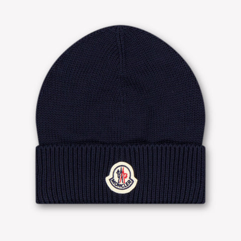 Moncler Baby Unisex Hat In Navy