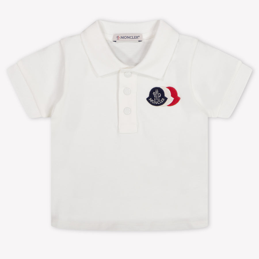 Moncler Baby Jongens Polo In Wit