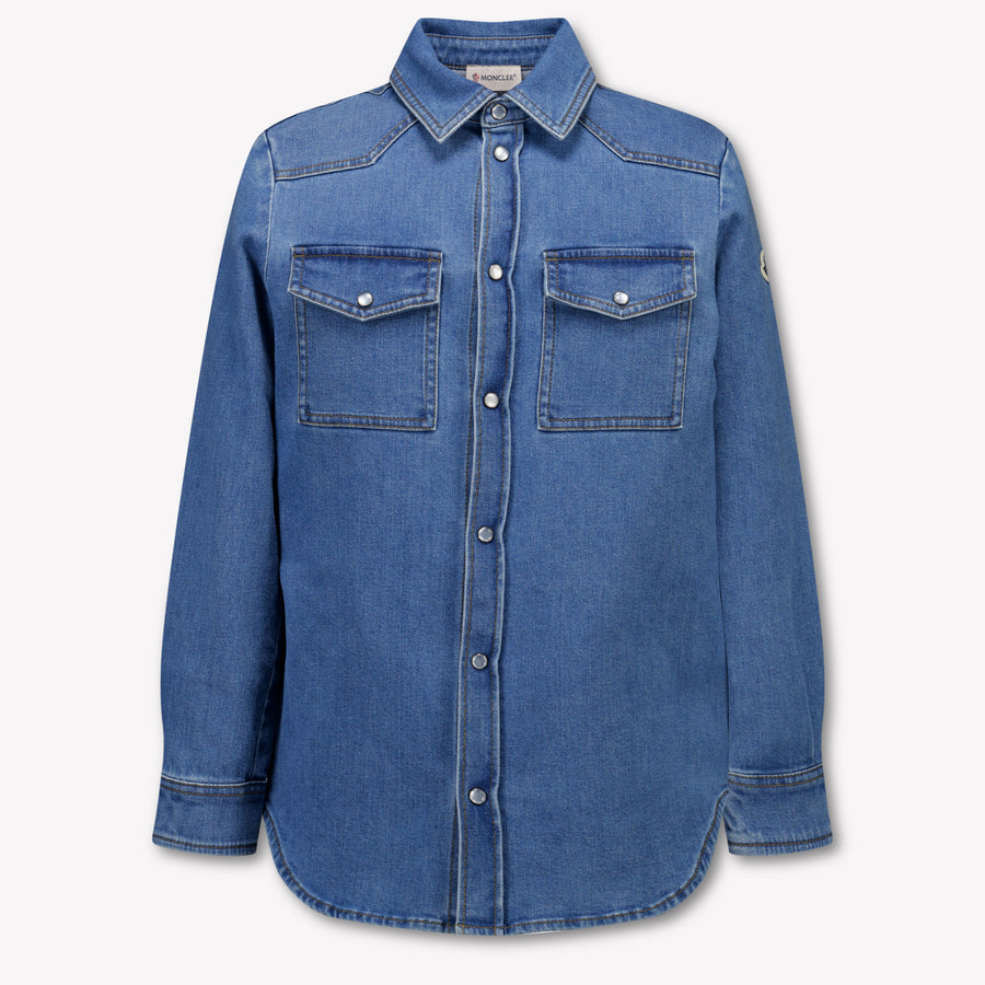 Moncler Kinder Jongens Blouse In Blauw