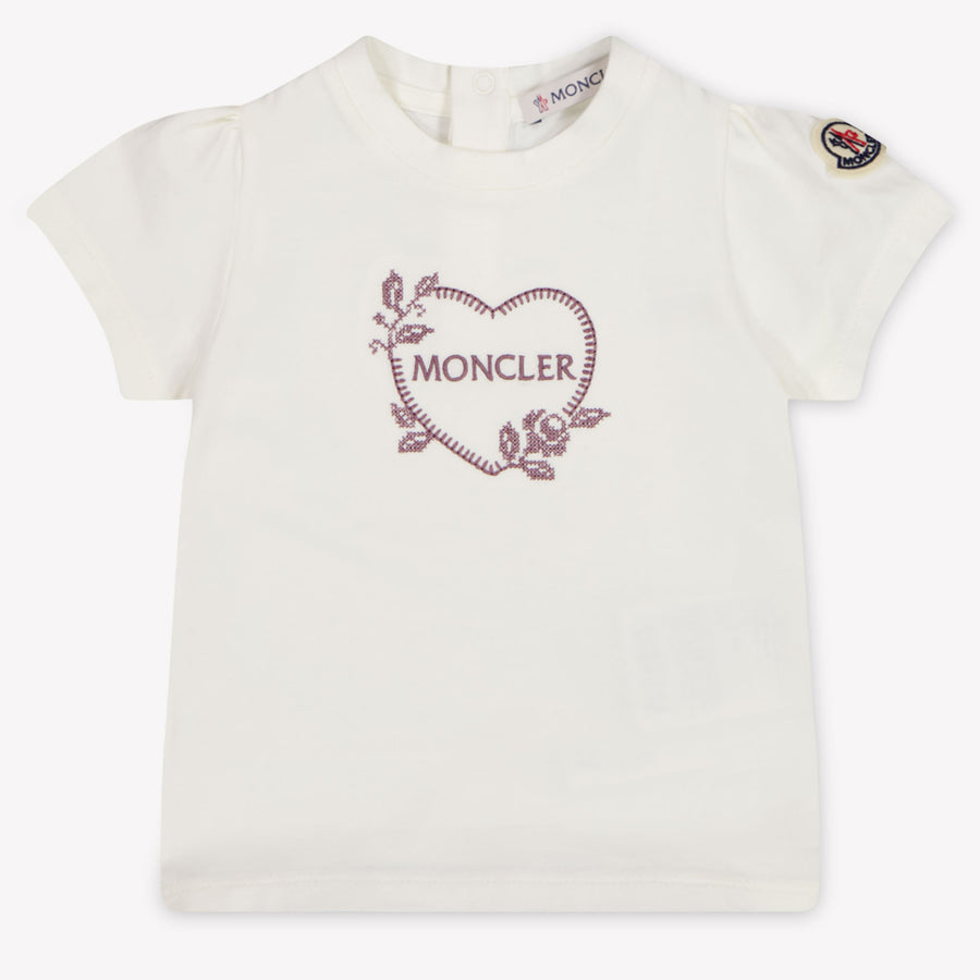Moncler Baby Girls T-Shirt in White