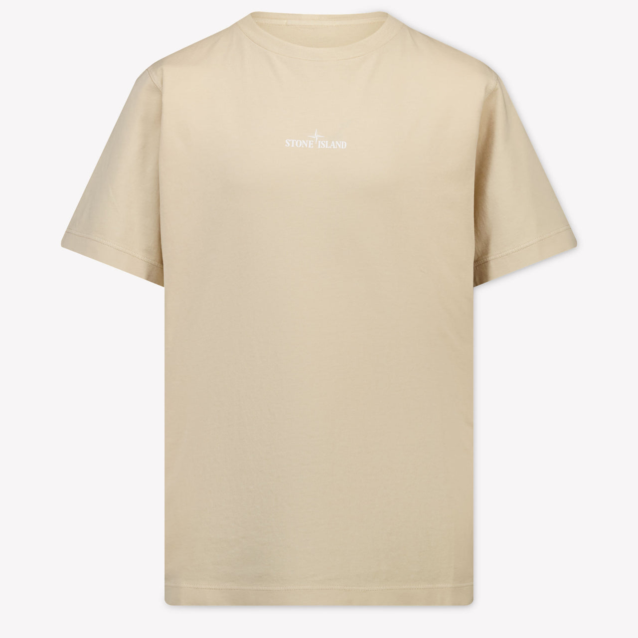 Stone Island Kinder Jongens T-Shirt In Beige