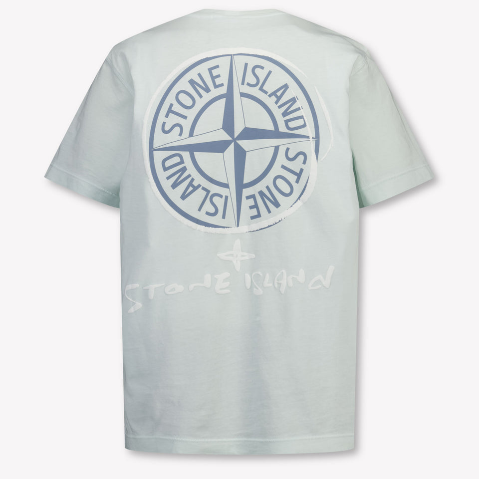 Stone Island Kinder Jongens T-Shirt In Blauw