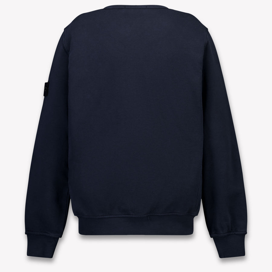 Stone Island Kids Boys Sweater In Navy