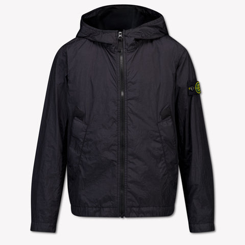 Stone Island Kids Boys Summer jacket In Black