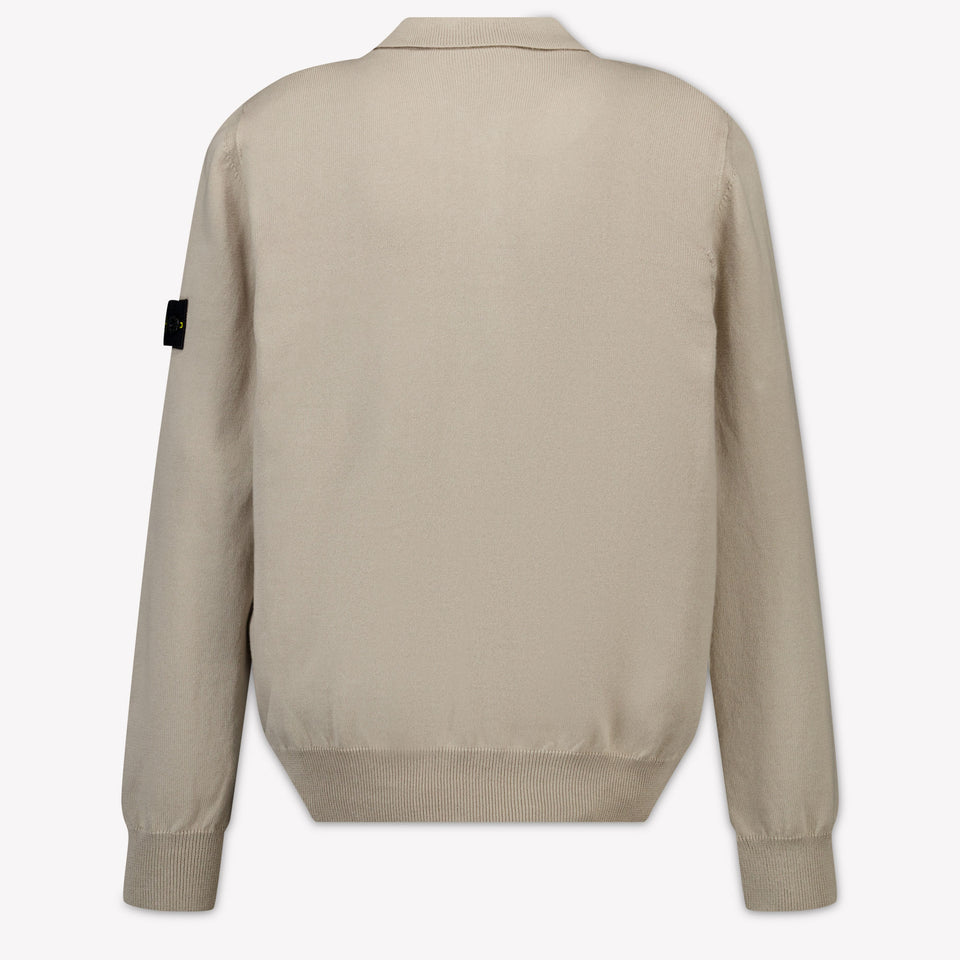 Stone Island Kids Boys Sweater In Light Gray