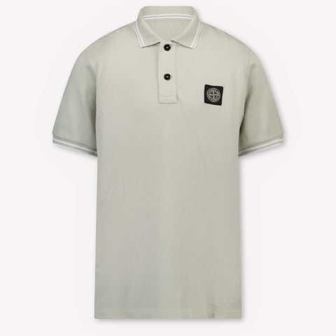 Stone Island Kinder Jongens Polo In Licht Grijs