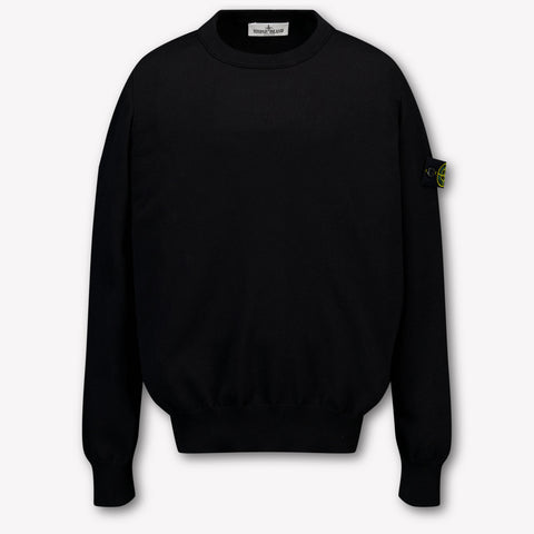 Stone Island Kids Boys Sweater In Black