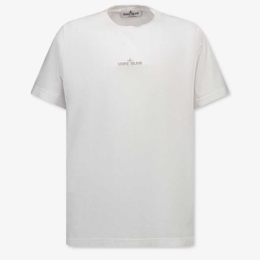Stone Island Kids Boys T-Shirt In White