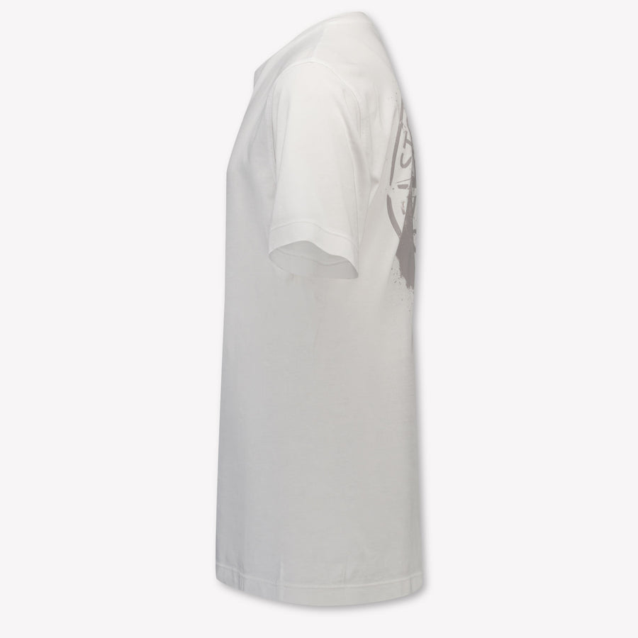 Stone Island Kids Boys T-Shirt In White