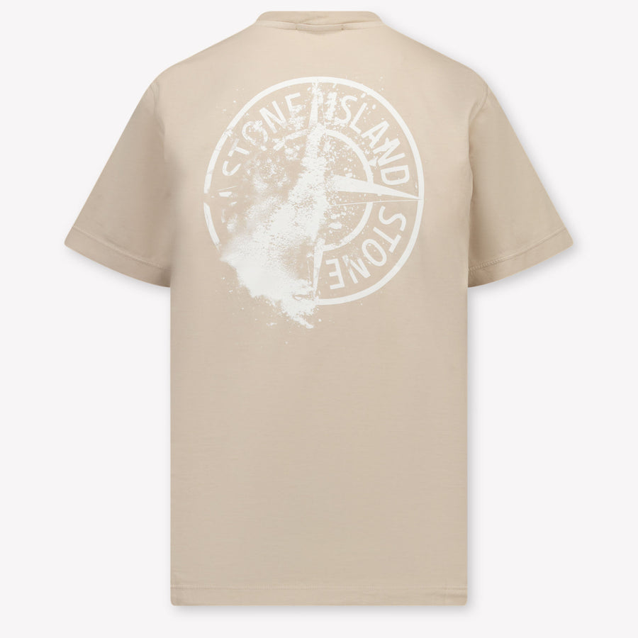 Stone Island Kinder Jongens T-Shirt In Zand