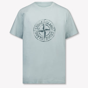 Stone Island Kids Boys T-Shirt In Light Blue
