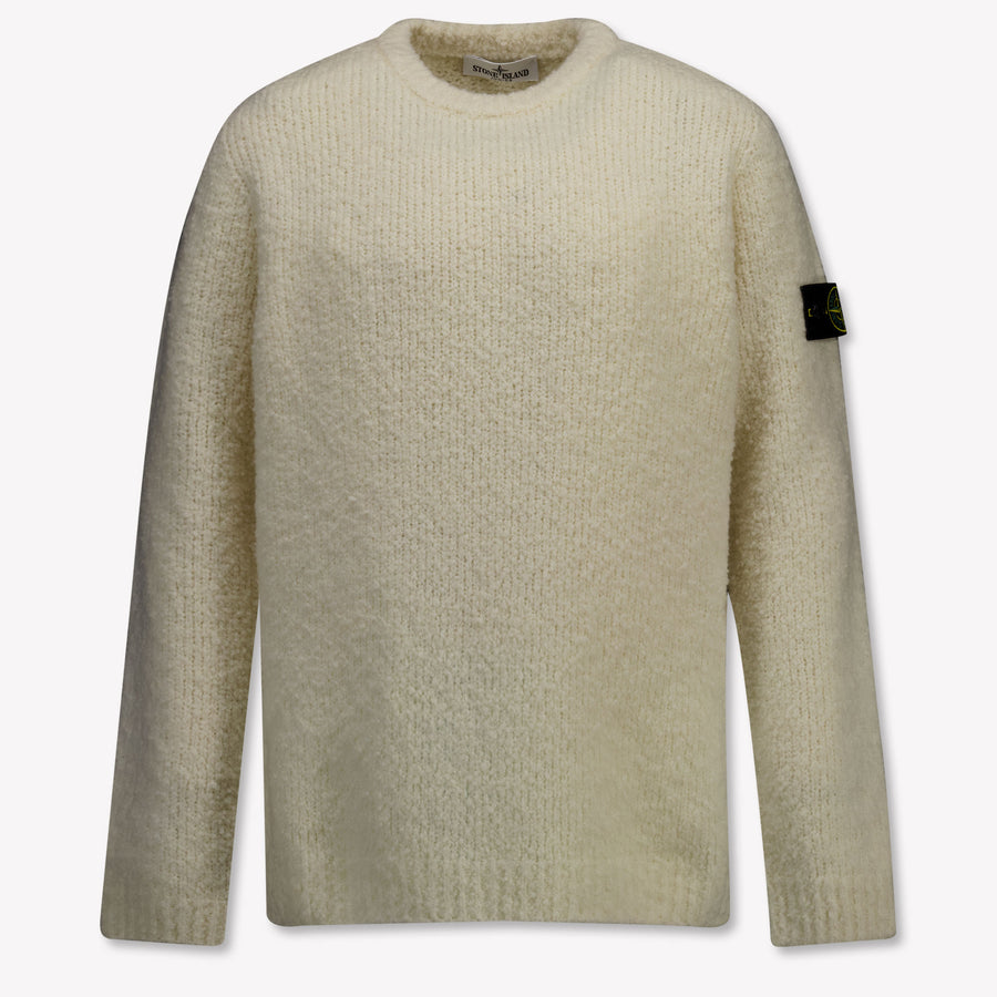 Stone Island Boys Sweater in Off-White