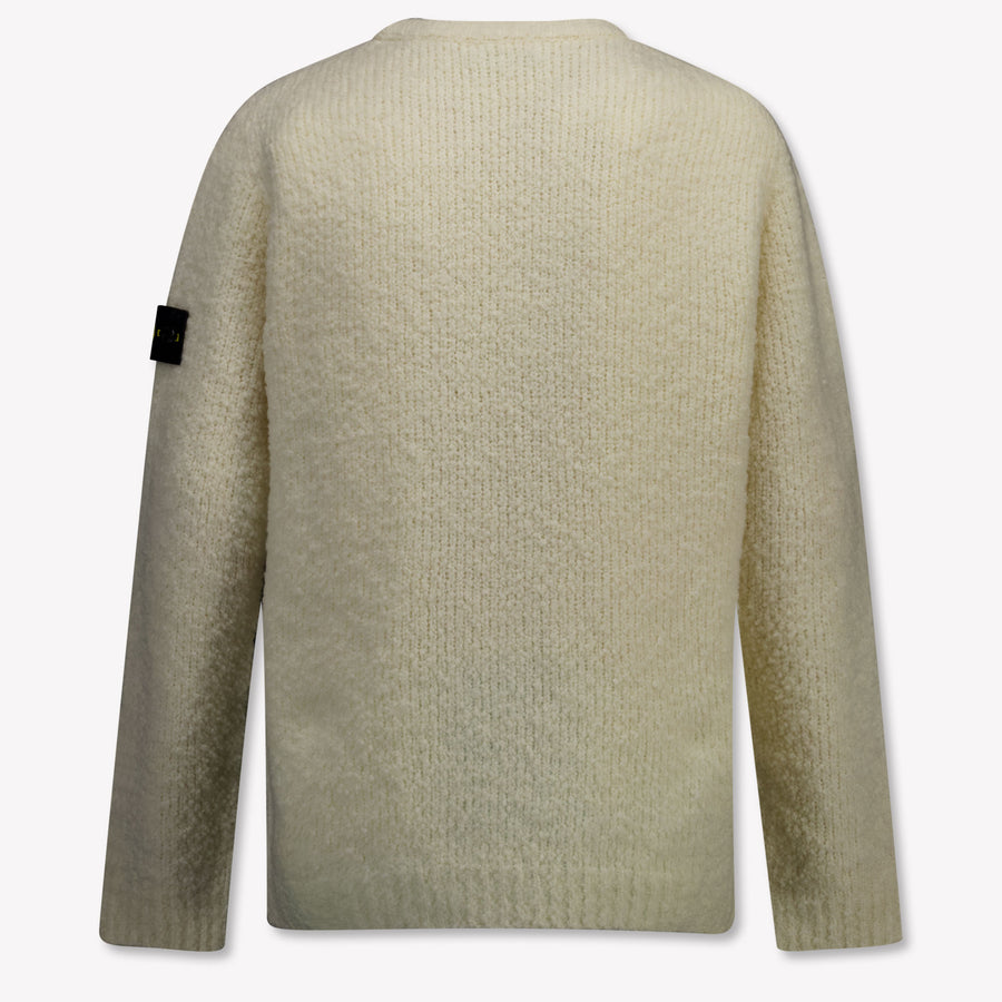 Stone Island Boys Sweater in Off-White