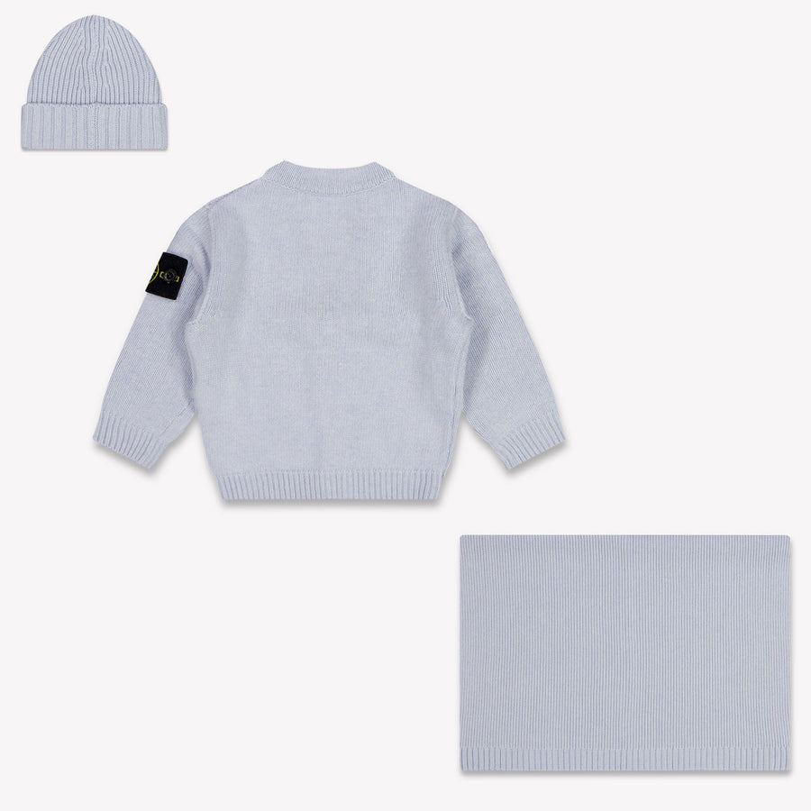 Stone Island Baby Jongens Setje In Licht Blauw
