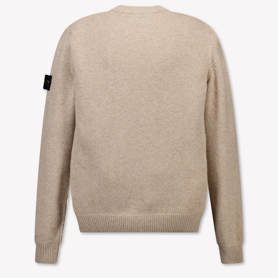 Stone Island Kids Boys Sweater In Sand