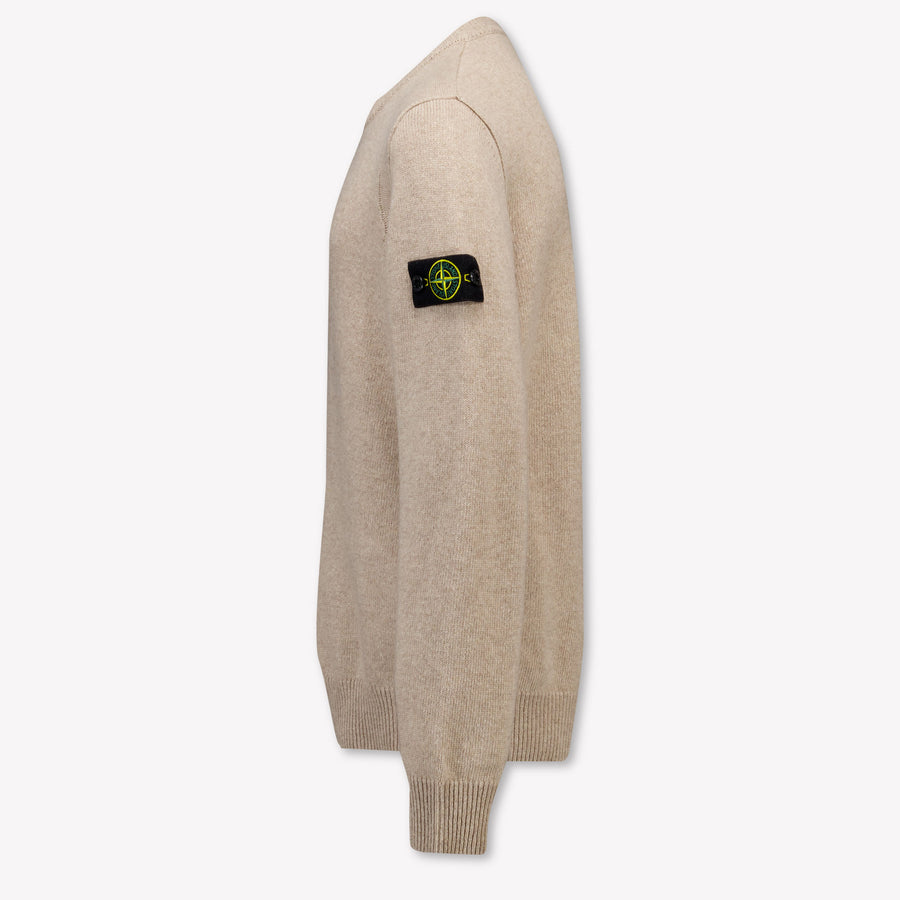 Stone Island Kids Boys Sweater In Sand