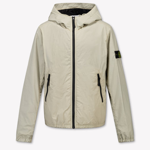 Stone Island Kinder Jongens Zomerjas In Licht Beige