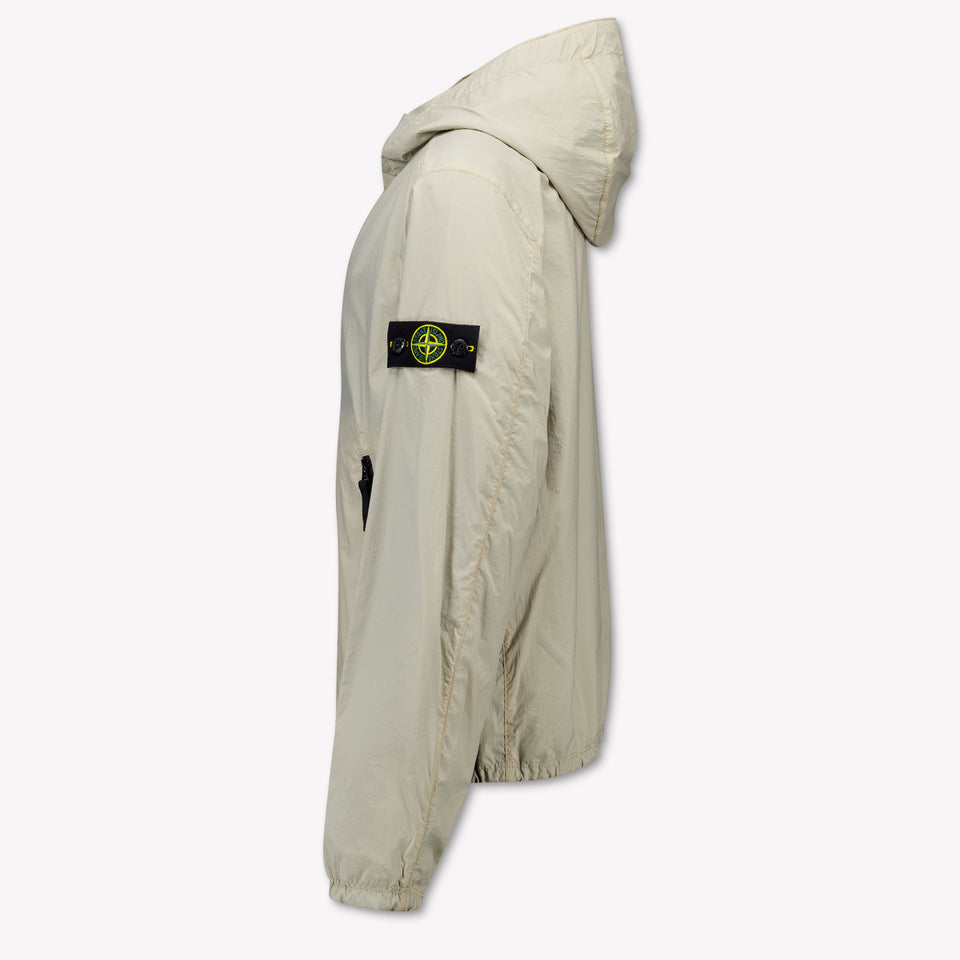 Stone Island Kids Boys Summer jacket In Light Beige