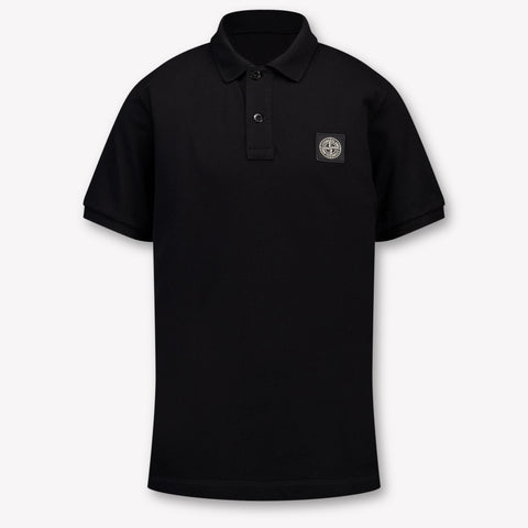 Stone Island Kinder Jongens Polo In Zwart