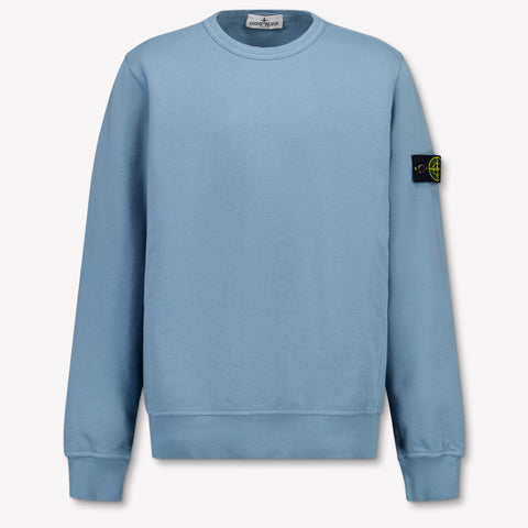 Stone Island Kids Boys Sweater In Light Blue