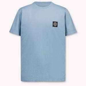 Stone Island Kids Boys T-Shirt In Light Blue