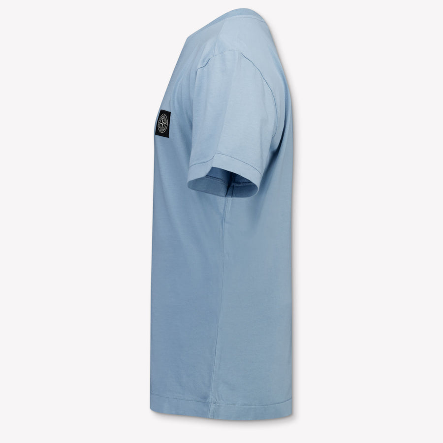 Stone Island Kids Boys T-Shirt In Light Blue