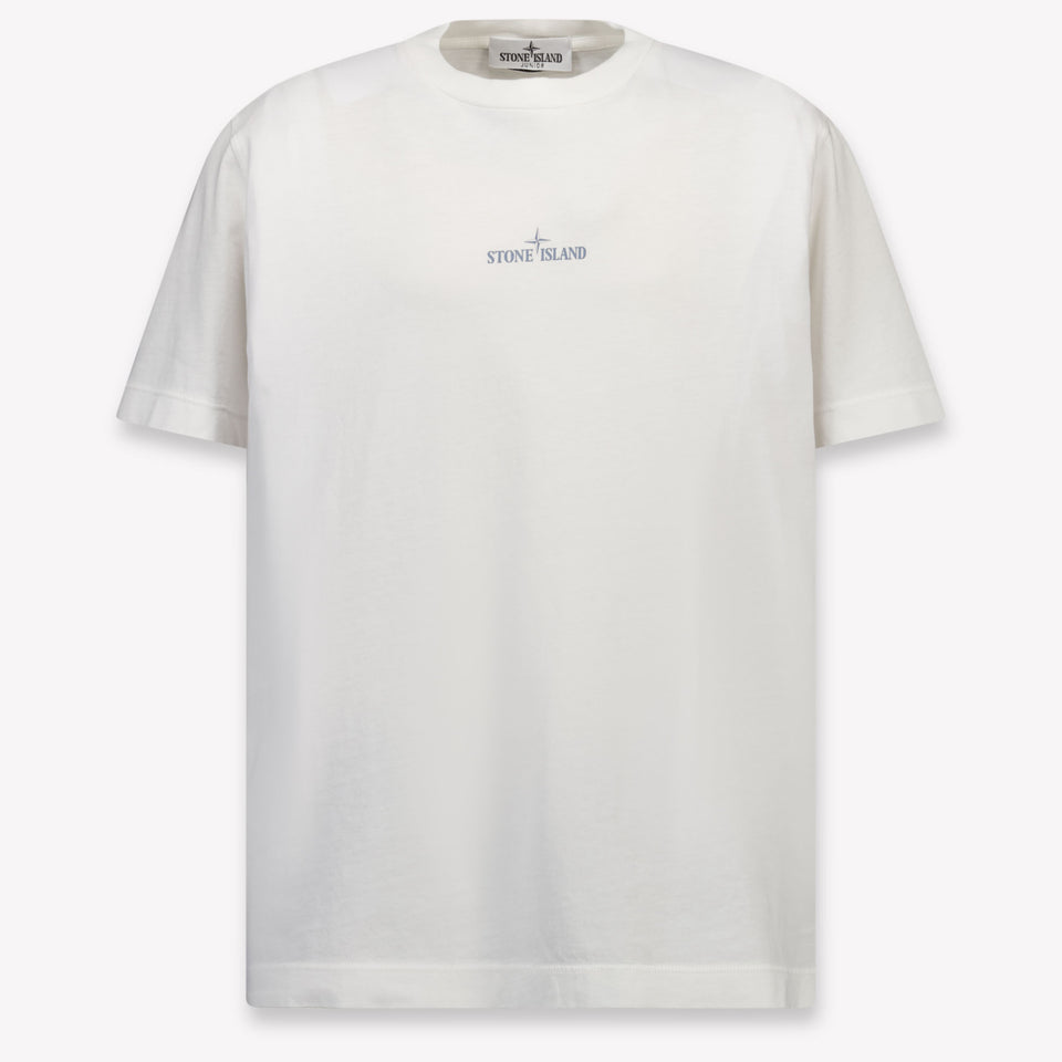 Stone Island Kinder Jongens T-Shirt In Wit