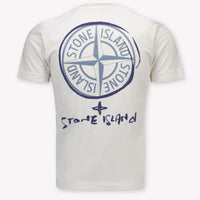 Stone Island Kids Boys T-Shirt In White