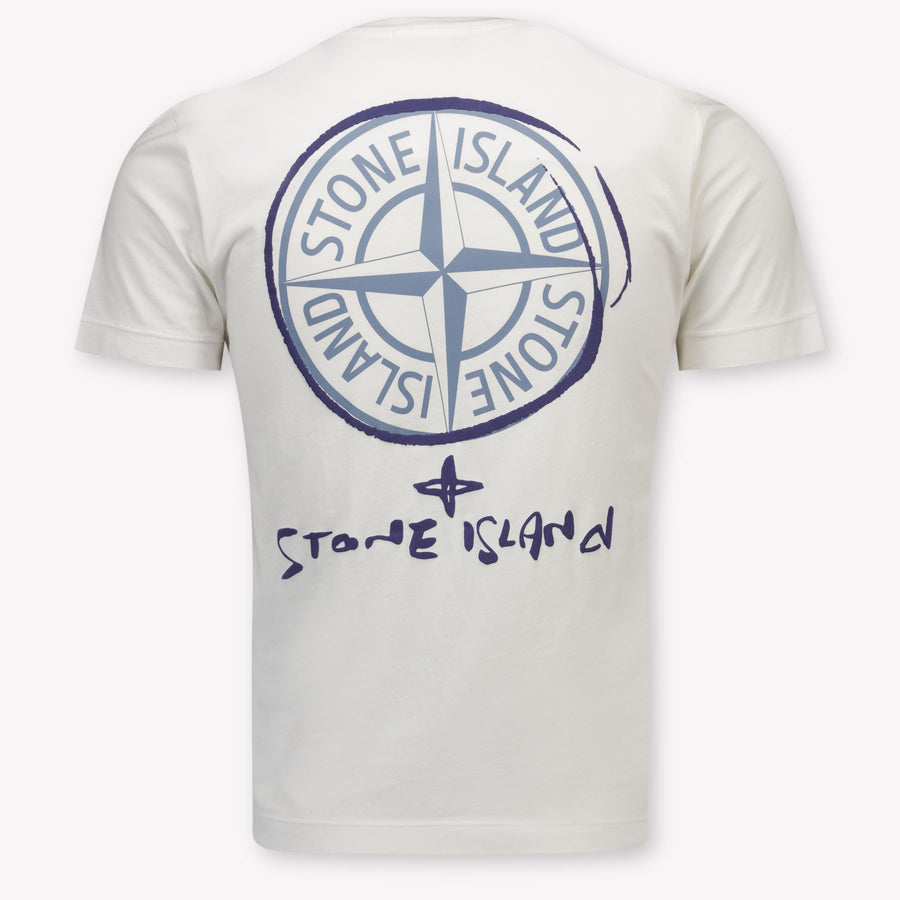 Stone Island Kids Boys T-Shirt In White