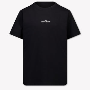 Stone Island Kinder Jongens T-Shirt In Zwart
