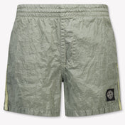 Stone Island Kids Boys Swimwear In Light Gray