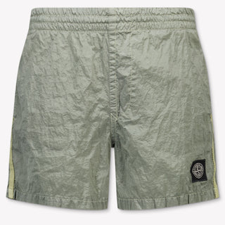 Stone Island Kids Boys Swimwear In Light Gray