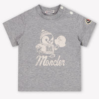 Moncler Baby Jongens T-Shirt In Licht Grijs