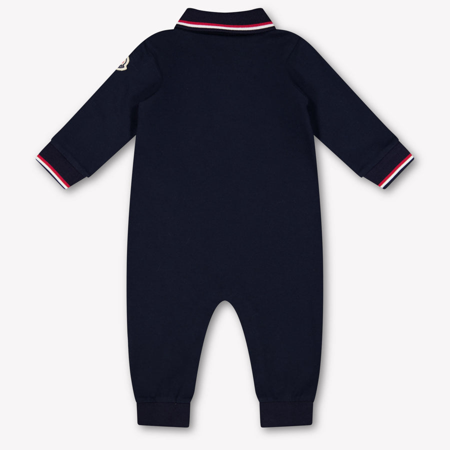 Moncler Baby Boys Playsuit In Navy