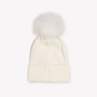 Moncler Kids Girls Hat In OffWhite