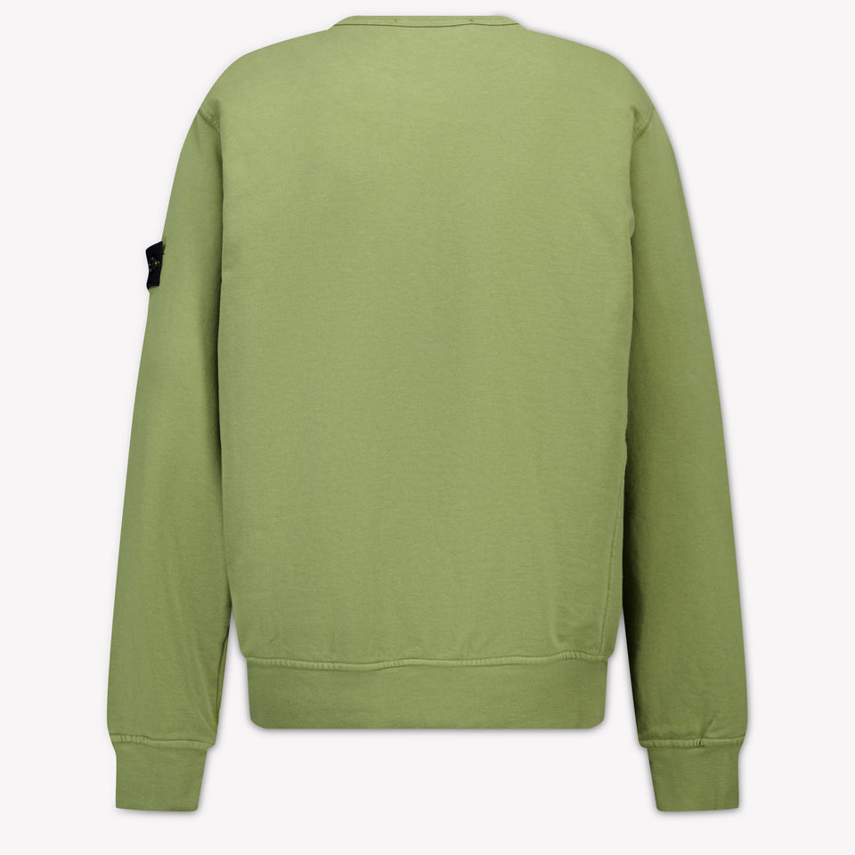 Stone Island Kids Boys Sweater In Olive Green