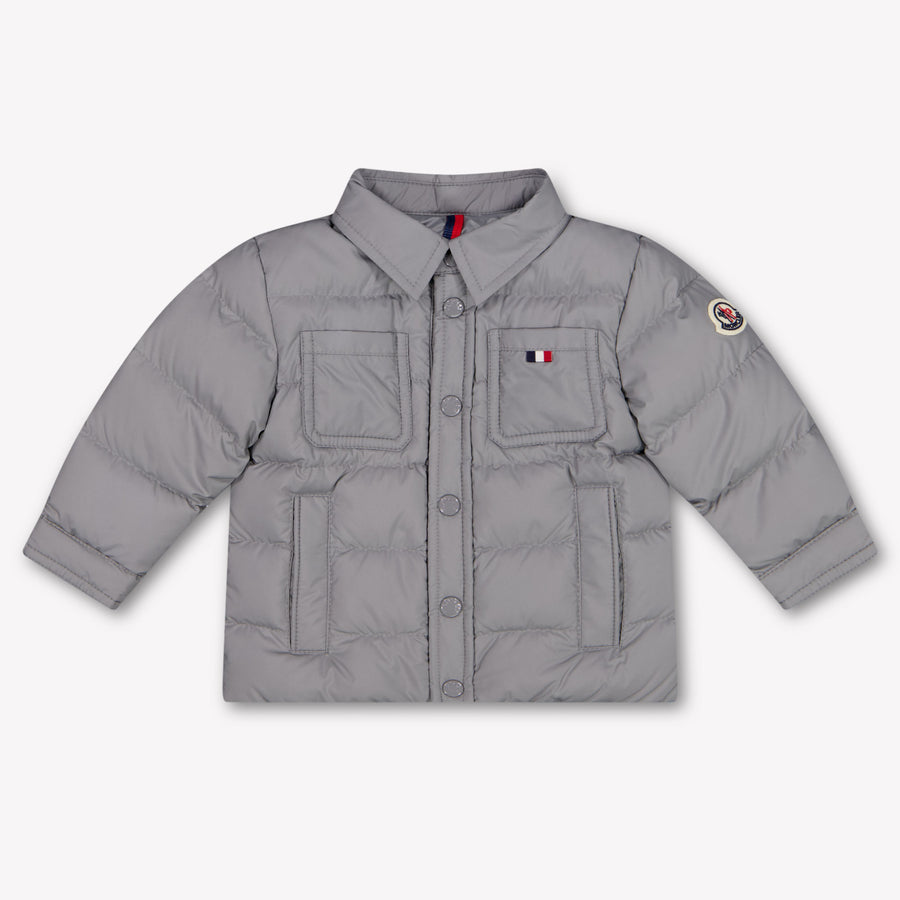 Moncler Kaelen Baby Jongens Winterjas In Grijs