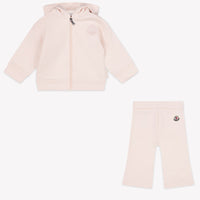 Moncler Baby Girls Jogging suit In Light Pink