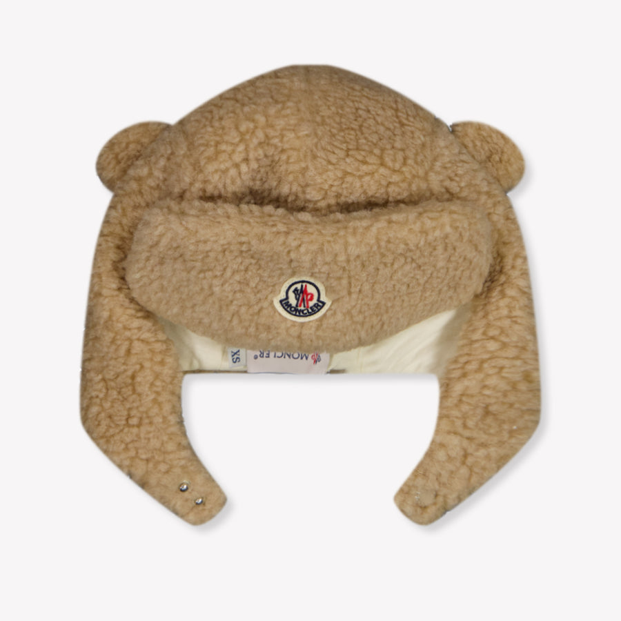 Moncler Baby Unisex Beanie in Camel