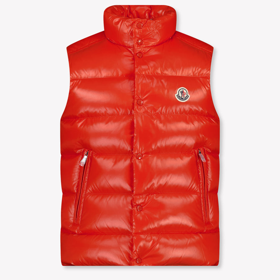 Moncler Tib Kids Boys Bodywarmer In Orange