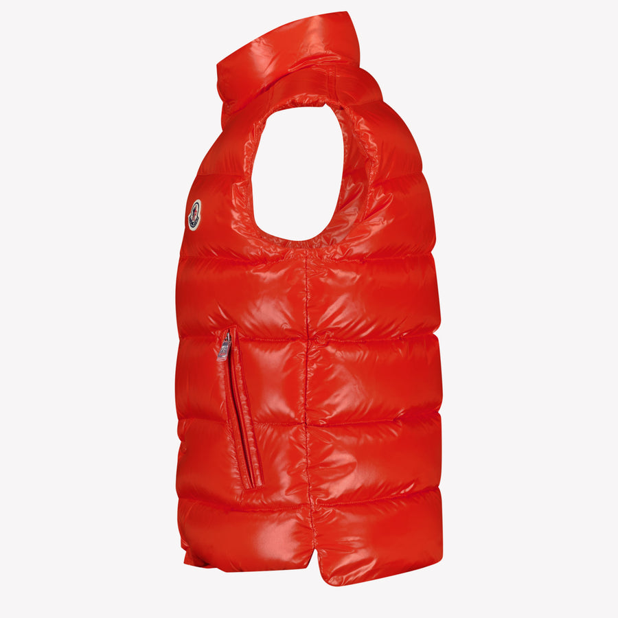 Moncler Tib Kids Boys Bodywarmer In Orange