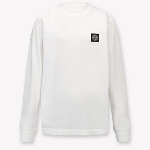 Stone Island Kinder Jongens T-Shirt In Wit