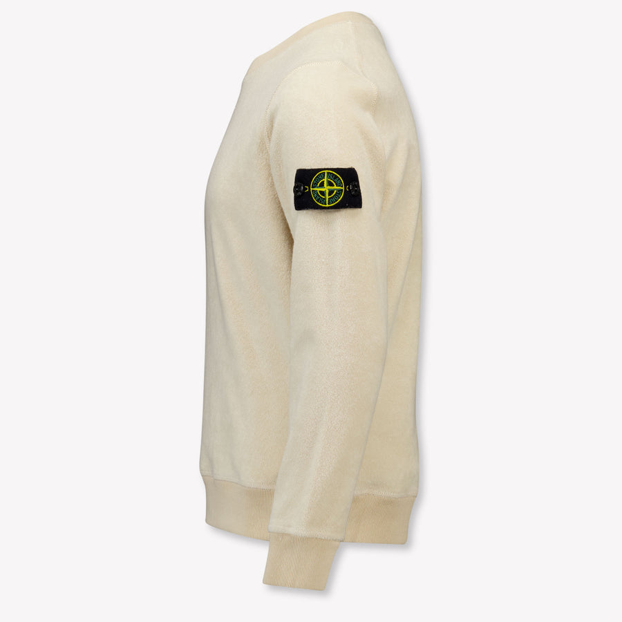 Stone Island Kids Boys Sweater In OffWhite