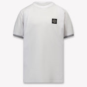 Stone Island Kinder Jongens T-Shirt In Wit